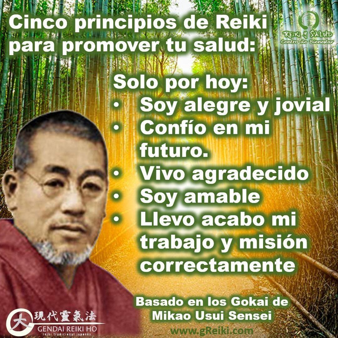 Vivir bajo los principios de REIKI HO, “El secreto para invitar a la felicidad, la formula misteriosa para una SANACIÓN PROFUNDA. Así los definió el maestro Mikao Usui, fundador del sistema Usui Reiki Ryoho. Procura vivir bajo estos cinco principios y habrás comenzado el camino de la sanación profunda.Los cinco principios de Reiki Ho, son el secreto de la felicidad y la medicina espiritual para todas las enfermedades.A continuación los cinco principios basados en los Gokai, de Mikao Usui Sensei:Solo por hoy, Soy alegre y jovial.Solo por hoy, Confío en mi futuro.Solo por hoy, Vivo agradecido.Solo por hoy, Soy amable.Solo por hoy, Llevo a cabo mi trabajo y misión correctamente, y desde la paz.Debemos tenerlos en cuenta a diario para resonar de forma continua con emociones de alegría, paz y bienestar. Entonces conseguiremos vivir en resonancia con el universo y reconociendo nuestra verdadera esencia.La práctica de Reiki Ho, te ayuda a mejorar tu conexión con la energía de la más alta vibración, de la más alta dimensión, de la energía más pura del universo; permitiendo que la energía de la creación, nos de lo que más necesitemos, promoviendo en nuestras vidas, armonía, salud y felicidad. Con toda la certeza que, si lo CREES, lo CREAS, compartimos desde Casa Reiki y Salud en nuestro mes aniversario, un abrazo de luz, con la confianza de que Dios está con nosotros y somos uno con la conciencia universal. Casa Reiki y Salud, una caricia para el alma, ampliando el circulo de luz, promoviendo una vida de felicidad y bienestar.Contáctame al privado o al 0414 6048813, si tienes alguna inquietud, deseas aprender Reiki o para agendar una terapia en nuestro centro Casa Reiki y Salud en Maracaibo o de forma remota.Gracias, gracias, gracias, Námaste, @dinopieriniSi te gusta la publicación, COMENTA, Gracias, gracias gracias🌍Página WEB: www.gReiki.com#espiritualidad #amor #felicidad #abundancia #meditacion #vida #paz #frases #love #luz #gratitud #crecimientopersonal #consciencia #alma #bienestar #inspiracion #despertarespiritual#reikisalud #reikivenezuela #reikizulia #reikimaracaibo #totalcoherencia