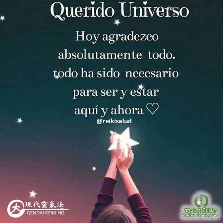 🌞Querido Universo, hoy agradezco absolutamente todo, todo ha sido necesario para ser y estar aquí y ahora. Gracias, Gracias, Gracias. Feliz viaje de auto descubrimientoCon toda la certeza que, si lo CREES, lo CREAS, compartimos desde Casa Reiki y Salud, un abrazo de luz, con la confianza de que Dios está con nosotros y somos uno con la conciencia universal.Casa Reiki y Salud, una caricia para el alma, ampliando el circulo de luz, promoviendo una vida de salud y felicidad.Gracias, gracias, gracias, Námaste, @dinopierini️ Comparte esta publicación con quien te vino a la mente cuando la leíste., Gracias, gracias gracias🌐 Página WEB: www.gReiki.com#amor #felicidad #abundancia #meditacion #vida #paz #frases #gratitud #consciencia #alma #bienestar #inspiracion #despertar #reikimaracaibo #reikizulia #reikivenezuela #reikisalud #totalcoherencia #reikisalud #smile #sonrie