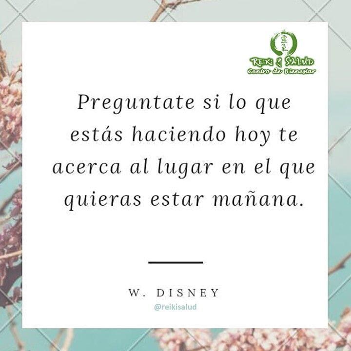 Pregúntate si lo que estás haciendo hoy, te acerca al lugar en el que quieres estar mañana. W. Disney.🌞Ahora la primera reflexión es ¿TIENES CLARO DONDE QUIERES ESTAR MAÑANA?. Si es relacionado con sanación, ¿estas claro cual es tu estado deseado?Nuestros actos en el aquí y en el ahora, nos deben dirigir hacia donde queramos ir, desde la paz, con la confianza que el camino se revelará ante nosotros.El segundo principio de Reiki, del cual hablaremos mañana, esta asociado a la confianza que debemos tener el nuestro futuro.Creemos que perseguir tus sueños es la mejor de las ideas. La manera más efectiva de hacerlo es ponerse a trabajar en ellos, y realizando acciones que te acerquen a lograrlos. ️ Feliz viaje de auto descubrimiento y despertar.Casa Reiki y Salud, una caricia para el alma, ampliando el circulo de luz, promoviendo una vida de felicidad y bienestar.Gracias, gracias, gracias, Namaste, @dinopierini️ Comparte esta publicación con quien te vino a la mente cuando la leíste., Gracias, gracias gracias🌐 Página WEB: www.gReiki.com#reir #despertar #reikimaracaibo #reikizulia #reikivenezuela #reikisalud #totalcoherencia #reikisalud #smile