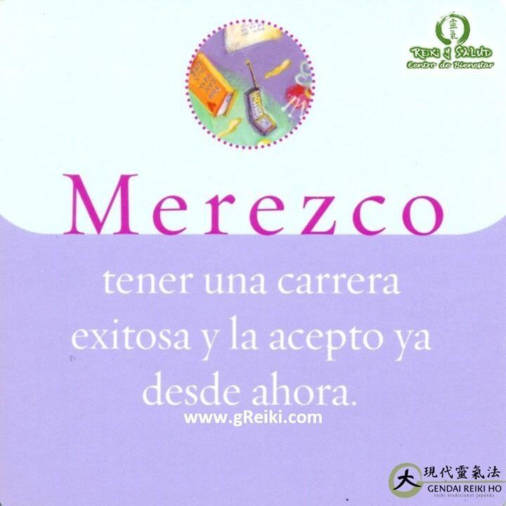 Merezco, tener una carrera exitosa y la acepto ya, desde ahoraOtro bello regalo de Louise Hay. Si esta afirmación te llama la atención, úsala en las meditaciones. Una afirmación es cualquier cosa que digas o pienses. Si queremos cambiar nuestras vidas hemos de reeducar nuestro pensamiento y hablar con patrones positivos.Las afirmaciones son puntos de partida en el camino hacia el cambio. En esencia a tu mente subconsciente le estás diciendo: “Me estoy responsabilizando. Soy consciente de que hay algo que puedo hacer para cambiar”. Cuando hablo de hacer afirmaciones, quiero decir elegir palabras conscientemente que contribuyan a crear algo nuevo y positivo en ella.Todo pensamiento y palabra que pronuncias es una afirmación. Todas las conversaciones que tienes contigo mismo son un flujo de afirmaciones.Tus creencias no son más que patrones de pensamiento habituales que aprendiste de niño. Muchos de ellos son muy útiles. Sin embargo, otras creencias pueden resultar limitadoras a la hora de crear las cosas que deseas.Has de darte cuenta de que toda queja es una afirmación. Cada vez que te enfadas estás afirmando que deseas más ira en tu vida. Cada vez que te haces la víctima, estás afirmando que quieres seguir siendo una víctima. Cada vez que sientes que la Vida no te da lo que quieres en este mundo, ten por seguro que la Vida nunca te concederá los bienes, hasta que cambies tu forma de pensar y hablar.Una forma de comenzar a cambiar tu patrón de pensamiento, es reeducando tus afirmaciones diarias. El secreto para que tus afirmaciones funcionen rápida y sistemáticamente es preparar una atmósfera para que florezcan.😀Cuando más elijas tener pensamientos que te hagan sentir bien, con mayor rapidez funcionarán las afirmaciones.🌞Feliz viaje de autodescubrimiento. Casa Reiki y Salud, una caricia para el alma, ampliando el circulo de luz, promoviendo una vida de felicidad y bienestar.Gracias, gracias, gracias, Námaste, @dinopierini🌐 Página WEB: www.gReiki.com#despertar #reikimaracaibo #reikizulia #reikivenezuela #reikisalud #totalcoherencia #reikisalud #smile #bienestar #reiki #addheart