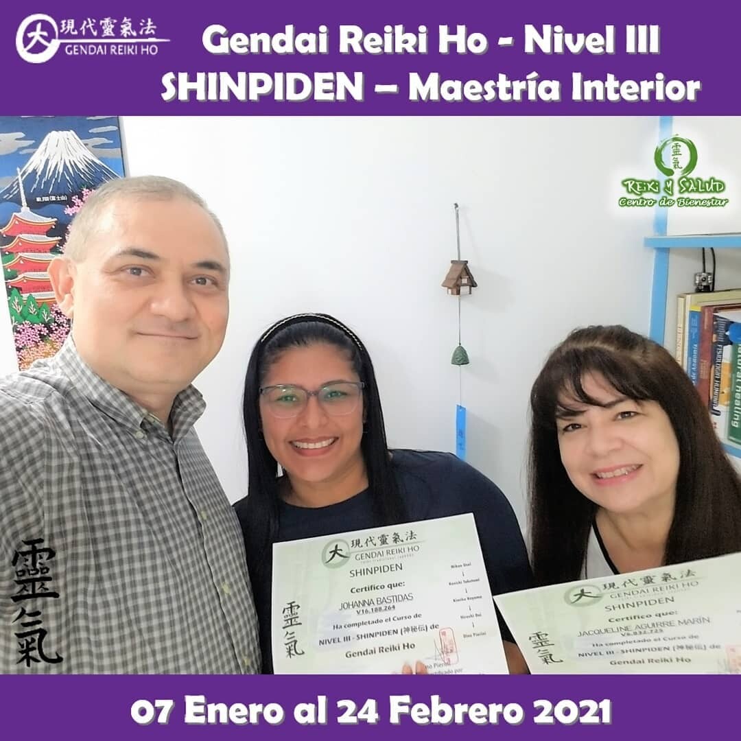 Agradecido y feliz, por el encuentro, experiencia, entrega, energía y sanación compartida en familia, durante el curso de Gendai Reiki Ho Nivel III (Shinpiden – Maestría Interior), dictado en el Casa Reiki y Salud, iniciado el 07 de Enero que para Jacqueline y Johanna terminó el 20 de Febrero 2021. Fue un nuevo y especial encuentro de almas, que decidimos continuar este nuevo viaje de despertar, lleno de energía y alegría; confiando en la luz de Reiki.Una Maestría Interior implica que comprendemos y que hemos desarrollado un buen dominio de nuestras facultades creativas, tomando responsabilidad sobre nuestras debilidades, reforzando la búsqueda y desarrollo consciente de nuestra misión de vida; y practicando con compromiso las técnica de Reiki Ho, para expandir nuestra consciencia, fortaleciendo nuestra conexión con nuestra esencia, purificando continuamente nuestro ser, de manera de vivir una vida en abundancia, vitalidad, salud y serenidad. Comparto las fotos del encuentro de iniciación/sintonización y práctica realizado en Casa Reiki y Salud. Hoy agradezco a Jacqueline y Johanna, por participar en el Reiju Kai de Shinpiden, gracias gracias gracias.️Gracias a todos ustedes por el compartir, entrega, alegría y experiencia. Cinco semanas de crecimiento y autodescubrimiento para todos. Un abrazo de luz y gassho.Casa Reiki y Salud, comparte las técnicas de la Gendai Reiki Healing Association de Japón, con el respaldo internacional de la Gendai Reiki Network. Cursos dictados por Dino Pierini (@DinoPierini), Shihan de la escuela Gendai Reiki Ho desde el año 2008 y miembro de la Gendai Reiki Healing Association en Japón.️ Casa Reiki y Salud, una caricia para el alma, ampliando el circulo de luz, promoviendo una vida de salud y felicidad.Gracias, Gracias, Gracias, Námaste, @dinopierini#reiki #reikimaracaibo #reikivenezuela #sanación #salud #reikiusui #gendaireiki #gendaireikiho #usuireiki #usuireikiho #usuireikiryoho #reikigendai #mikaousui #reikisalud #totalcoherencia #koryukai #encuentrosreiki