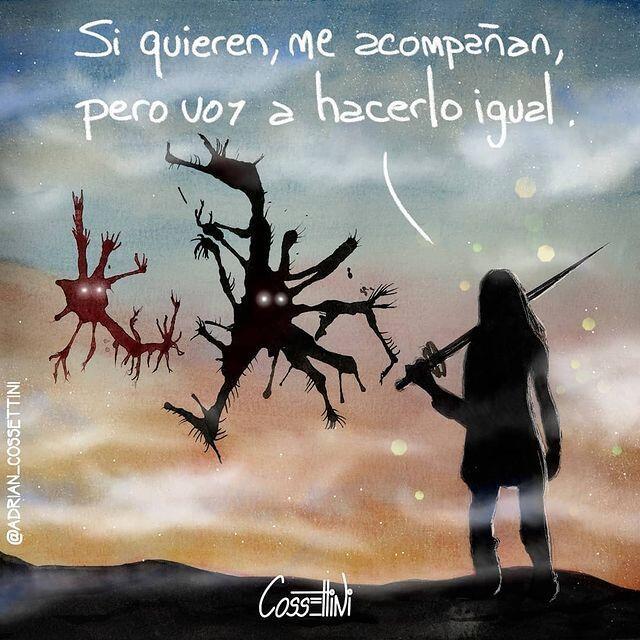 i Hacelo! Enfrentalos y vas a ser imparable!"El heroísmo no consiste en carecer de miedo, sino en superarlo... Los héroes y heroínas muchas veces pierden, pero con el paso del tiempo, sus ideas triunfan" #Chespirito️ Feliz viaje de auto descubrimiento y despertar.Gracias, Gracias, gracias a @adrian_cossettini por sus espectaculares publicaciones y reflexiones; y ustedes por acompañarme cada día, reciban feliz año, Namaste, @dinopierini#acuarela#finde#miedos#enfrentar#reikisalud#reikivenezuela