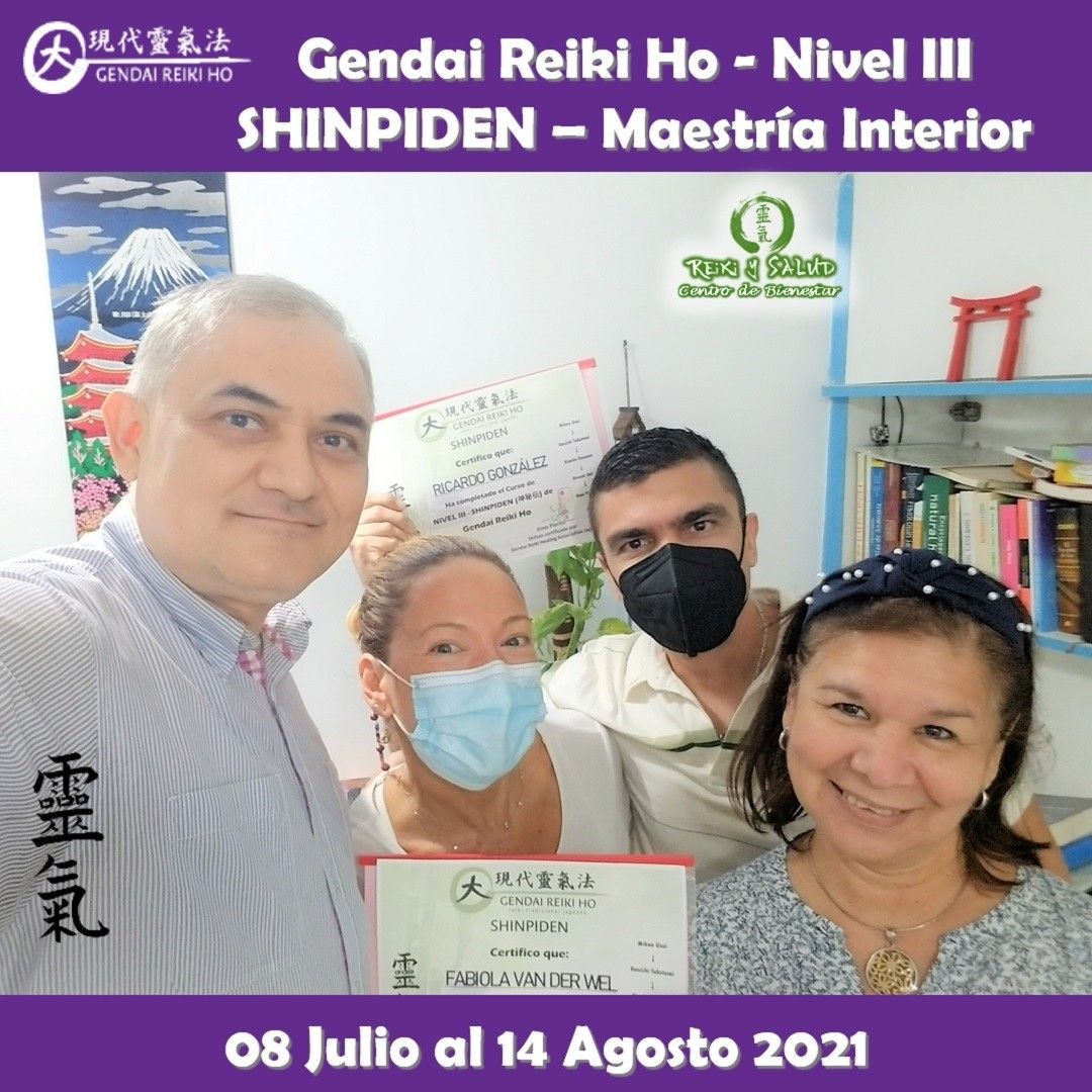 Agradecido y feliz, por el encuentro, experiencia, entrega, energía y sanación compartida en familia, durante el curso de Gendai Reiki Ho Nivel III (Shinpiden – Maestría Interior), dictado en el Casa Reiki y Salud, iniciado el 08 de Julio que Fabiola, María Elena y Ricardo, terminó el 14 de Agosto 2021. Fue un nuevo y especial encuentro de almas, que decidimos continuar este nuevo viaje de despertar, lleno de energía y alegría; confiando en la luz de Reiki.Una Maestría Interior implica que comprendemos y que hemos desarrollado un buen dominio de nuestras facultades creativas, tomando responsabilidad sobre nuestras debilidades, reforzando la búsqueda y desarrollo consciente de nuestra misión de vida; y practicando con compromiso las técnica de Reiki Ho, para expandir nuestra consciencia, fortaleciendo nuestra conexión con nuestra esencia, purificando continuamente nuestro ser, de manera de vivir una vida en abundancia, vitalidad, salud y serenidad. Comparto las fotos del encuentro de iniciación/sintonización y práctica realizado en Casa Reiki y Salud, gracias gracias gracias️Gracias a todos ustedes por el compartir, entrega, alegría y experiencia, durante estas semanas de crecimiento y autodescubrimiento para todos. Un abrazo de luz y gasshoCasa Reiki y Salud, comparte las técnicas de la Gendai Reiki Healing Association de Japón, con el respaldo internacional de la Gendai Reiki Network. Cursos dictados por Dino Pierini (@DinoPierini), Shihan de la escuela Gendai Reiki Ho desde el año 2008 y miembro de la Gendai Reiki Healing Association en Japón️ Casa Reiki y Salud, una caricia para el alma, ampliando el circulo de luz, promoviendo una vida de salud y felicidadGracias, Gracias, Gracias, Námaste, @dinopierini#reiki #reikimaracaibo #reikivenezuela #sanación #salud #reikiusui #gendaireiki #gendaireikiho #usuireiki #usuireikiho #usuireikiryoho #reikigendai #mikaousui #reikisalud #totalcoherencia #koryukai #encuentrosreiki