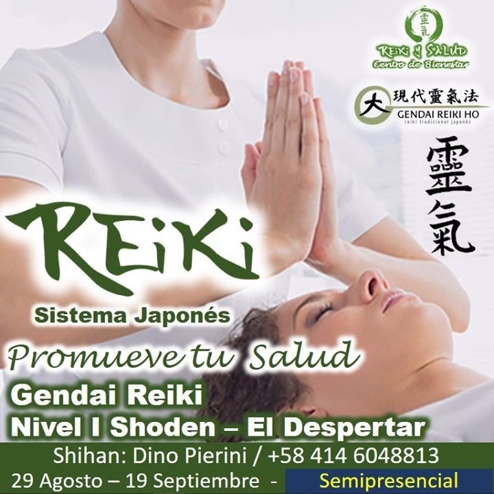 ¿Quieres aprender a promover tu salud y bienestar, utilizando las técnicas japonesas?🌞Te invito a despertar tu capacidad y energía de salud y bienestar, aprendiendo Usui Reiki Ryoho, con la escuela tradicional japonesa Gendai Reiki Ho, en Casa Reiki y Salud, ampliando el círculo de luz, dando a conocer esta fórmula para vivir una vida de salud y felicidad. El próximo 29 de Agosto 2021, en la modalidad SEMIPRESENCIAL, comenzaremos el Curso Gendai Reiki Ho, Nivel Shoden (1er Nivel - El despertar). Serán cinco encuentros, cuatro de forma virtual vía ZOOM y uno presencial en la ciudad de Maracaibo para la iniciación/sintonización y práctica/consultoría.🌞 Reiki Ho es una terapia holística natural cuyo objetivo es el restablecimiento del equilibrio y la armonía en nuestro ser, promoviendo la sanación física, mental y emocional. Será una jornada vivencial, donde revitalizaremos nuestra capacidad de sanación, aprenderemos las prácticas de meditación/autopurificación; canalizar conscientemente energía sanadora de forma presencial y a la distancia, ayudar a animales, plantas, lugares y cosas; e integrar las prácticas en nuestro día a día.Casa Reiki y Salud, comparte las técnicas de la Gendai Reiki Healing Association de Japón, con el respaldo internacional de la Gendai Reiki Network. Cursos dictados por Dino Pierini (@DinoPierini), Shihan de la escuela Gendai Reiki Ho desde el 2008 y miembro de la Gendai Reiki Healing Association en Japón.Condiciones del Curso:Cuatro Clases vía Zoom Domingos 3pm a 6:30 pm, grabadas y luego compartidas.Iniciación/sintonización/practica presencial personalizada, manteniendo el protocolo de bioseguridad.Mínimo 16 Horas de Formación, Inversión: 55 US (Incluye manuales Impresos)El curso incluye certificado y manuales impresos con RESPALDO INTERNACIONAL de Japón. Si estas interesado, te invito a registrarte en la página www.gReiki.com o utilizando el enlace del perfil: www.gReiki.com/REGISTRO.Gracias, Gracias, Gracias, un abrazo de luz, Namaste, @DinoPierini#cursosmaracaibo #talleresmaracaibo #reiki #reikimaracaibo #reikivenezuela #gendaireikiho #shoden #reikiusui #paz #gratitud #reikisalud #reikizulia