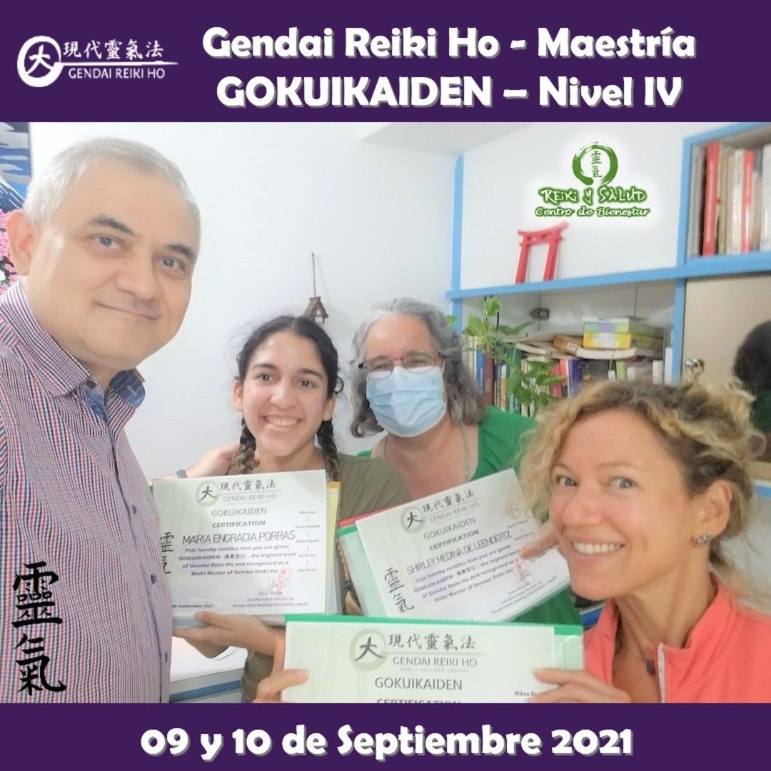 Hoy celebro la certificación de tres nuevos Maestras/Shihan de Gendai Reiki Ho en Venezuela. Bienvenidos Shihan.Agradecido y feliz, con Fabiola Van Der Wel, Maria Engracia Porras y Shirley Medina de Leendertz, por permitirme acompañarlos en este viaje de evolución; por la experiencia, energía y sanación compartida, durante el curso de Gendai Reiki Ho Nivel IV (Gokuikaiden – Maestría), dictado en el Casa Reiki y Salud, los días 08 y 09 de Septiembre.Los maestros de Reiki Ho, son personas que viven en sí mismas el camino hacia la salud y la felicidad de Usui Sensei sensei, y de ese modo lo transmiten. Son personas que aman, practican Reiki Ho y transmiten su despertar a los demás de forma pura, transmitiendo las enseñanzas de la forma más más sencilla posible.Los maestros están para aprender y crecer juntos, somos compañeros de luz; y nuestra misión es continuar expandiendo el círculo de luz. Fue un nuevo y especial encuentro de almas, que decidimos continuar juntos este viaje de despertar, lleno de energía y alegría; confiando en la luz de Reiki. Comparto las fotos del encuentro de iniciación/sintonización y práctica realizado en Casa Reiki y Salud. Hoy agradezco a Samar, por participar en el Reiju Kai de Gokuikaiden, gracias gracias gracias.Casa Reiki y Salud, comparte las técnicas de la Gendai Reiki Healing Association de Japón, con el respaldo internacional de la Gendai Reiki Network. Cursos dictados por Dino Pierini (@DinoPierini), Shihan de la escuela Gendai Reiki Ho desde el año 2008 y miembro de la Gendai Reiki Healing Association en Japón.️ Casa Reiki y Salud, una caricia para el alma, ampliando el circulo de luz, promoviendo una vida de salud y felicidad.Gracias, Gracias, Gracias, Námaste, @dinopierini#reiki #reikimaracaibo #reikivenezuela #sanación #salud #reikiusui #gendaireiki #gendaireikiho #usuireiki #usuireikiho #usuireikiryoho #reikigendai #mikaousui #reikisalud #totalcoherencia #koryukai #encuentrosreiki #gokuikaiden