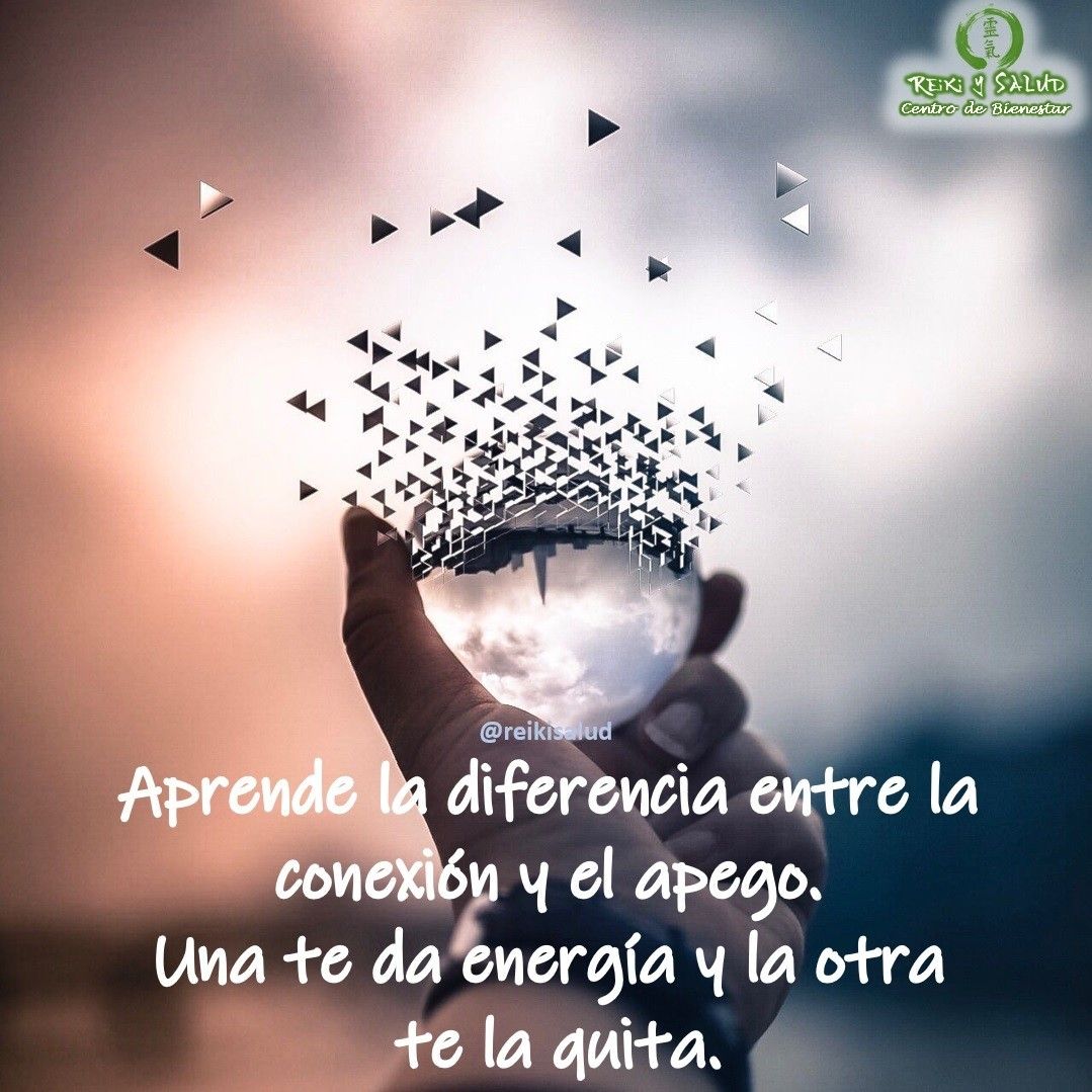 Aprende la diferencia entre la conexión y el apego. Una te da energía y la otra te la roba.Una afirmación sobre la cual te invitamos a reflexionar. Sobre que cosas o personas sientes apego, sobre las cuales tienes miedo de perder o estas sufriendo por ellas. Sobre que personas sientes una conexión tan mágica, que te ayudan a reponer tu energía. Que cosas amas hacer, que al hacerlas, tu energía luz interior, brilla con más intensidad. Sobre este tema estaremos compartiendo en próximas publicaciones.️Evidentemente es la mejor forma de canalizar Reiki, sin apego al resultado, permitiendo que la energía vaya y algo lo que quien la recibe mas necesita.Que la luz de Reiki nos acompañe siempre, Gracias, gracias, gracias, Gassho, @dinopierini Casa Gendai Reiki Ho, te invita a conocer la bella práctica de Reiki Ho y promover tu salud y bienestar. Casa Gendai Reiki Ho.Si te gusta la publicación Compártela, Etiqueta a Otros, Gracias, gracias gracias🌐Página WEB: www.gReiki.com#espiritualidad #amor #felicidad #abundancia #meditacion #vida #paz #frases #love #luz #gratitud #crecimientopersonal #consciencia #alma #bienestar #inspiracion #despertar #louisehay #reikivenezuela #reikizulia #reikimaracaibo #reikisalud