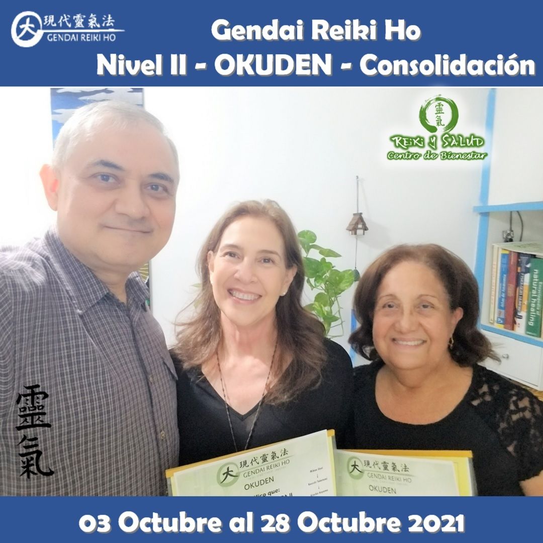 Agradecido y feliz, por el encuentro, experiencia, energía y sanación compartida el pasado 28 de Octubre durante el Reiju Kai, en el cierre del curso Gendai Reiki Ho Nivel II (Okuden – La Consolidación), dictado en el Casa Reiki y Salud, iniciado el 03 de Octubre que para Bexy Vicuña y Gaby Salerni termino el 28 de Octubre. Fue un nuevo y especial encuentro de almas, que decidimos continuar juntos este viaje de despertar, lleno de energía y alegría; confiando en la luz de Reiki. Comparto las fotos del encuentro de iniciación/sintonización y practica realizado en Casa Reiki y Salud. Gracias gracias gracias.️Gracias a todos los que participaron en este nuevo Gendai Reiki Ho Nivel II (Okuden), cinco semanas de crecimiento y autodescubrimiento para todos. Un abrazo de luz y gassho.Reiki Ho es una terapia holística natural cuyo objetivo es el restablecimiento del equilibrio y la armonía en nuestro ser, promoviendo la sanación física, mental y emocional.Para todos aquellos que quieran mejorar su capacidad de autosanación, te invitamos a un viaje de aprendizaje y despertar, a través del próximo Curso Gendai Reiki Ho, Nivel Shoden (Nivel I – El despertar) que se iniciará el 03 de Enero del 2022. Visita nuestra página www.gReiki.com/Registro o utilizando el enlace de nuestro perfil.Casa Reiki y Salud, comparte las técnicas de la Gendai Reiki Healing Association de Japón, con el respaldo internacional de la Gendai Reiki Network. Cursos dictados por Dino Pierini (@DinoPierini), Shihan de la escuela Gendai Reiki Ho desde el año 2008 y miembro de la Gendai Reiki Healing Association en Japón.️ Casa Reiki y Salud, una caricia para el alma, ampliando el circulo de luz, promoviendo una vida de salud y felicidad.Gracias, Gracias, Gracias, Námaste, @dinopierini#reiki #reikimaracaibo #reikivenezuela #sanación #salud #reikiusui #gendaireiki #gendaireikiho #usuireiki #usuireikiho #usuireikiryoho #reikigendai #reikisalud #reijukai