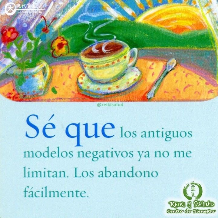 Sé que los antiguos modelos negativos, ya no me limitan. Los abandono fácilmente. Que todo lo que me sea revelado, se integre en mi y me ayude a crecer.Te invito a incorporar esta afirmación en tus meditaciones diarias.🌞Una forma de comenzar a cambiar tu patrón de pensamiento, es reeducando tus afirmaciones diarias. El secreto para que tus afirmaciones funcionen rápida y sistemáticamente es preparar una atmósfera para que florezcan.😀Cuando más elijas tener pensamientos que te hagan sentir bien, con mayor rapidez funcionarán las afirmaciones.¿ Qué pensamiento Vinieron a ti, Cuando Leiste Está De claración?¿ Estas esperando párrafo Realmente PROMOVER EL Bienestar en tu vida?¿ Preparada Para Sanar Esta Y Liberarte Del Pasado?Feliz Viaje De Despertar.Casa Gendai Reiki Ho, Una Caricia Para El Alma, Ampliando El Circulo De Luz, Promoviendo Una Vida De Salud Y Felicidad.Gracias, Gracias, Gracias, Gassho,@dinopieriniWEB 🌐Pagina: Www.GReiki.Com#Espiritualidad #Amor #Felicidad #Abundancia #Meditacion #Vida #Paz #Frases #Love #Luz #Gratitud #Crecimientopersonal #Consciencia #Alma #Bienestar #Inspiracion #Despertar #Louisehay #Despertarespiritual #Reikivenezuela # reikizulia #reikimaracaibo #reikisalud