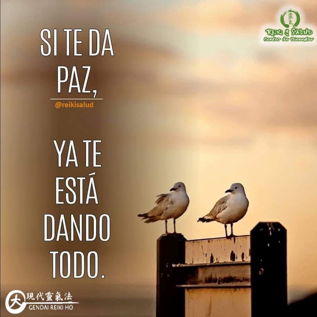 Si te da paz, ya te está dando todo.Conocerme a ti mismo y encontrar la paz interior son objetivos básicos y esenciales para la realización personal de cualquier persona. Tienes que auto descubrir que cosas y personas te dan paz.Te invito a reflexionar sobre tu presente:️ ¿Qué haz hecho hoy, que has realmente disfrutado y te dan paz?️ ¿Qué haz hecho hoy, que has realizado de forma obligada y te quita la paz?️ ¿Qué te has regalado hoy? Un regalo es cualquier cosa o actividad que te proporcione bienestar. Puede ser un actividad como caminar, hobbies, etc️ ¿Has sentido alegría hoy?, sentir alegría es sentir saludAhora te invito a diseñar un mejor presente:🌞 1. Incorpora en el ritual de la mañana, antes de cepillarte los dientes, la siguiente pregunta: ¿Qué me voy a regalar HOY, durante el día?. Este regalo puede ser cualquier cosa que te de paz y alegría, desde una llamada a un amigo o amiga, un helado, caminar, iniciar una actividad, comer algo, tu decides.🌞 2. Somos seres sociales. Identifica un grupo de amigos y amigas con los que puedas compartir vibraciones elevadas (risa, alegría compañerismo), ya sea por teléfono, de forma presencial o por internet Promueve esos encuentros.🌞 3.Incorpora actividades alineadas a tu Ikigai, actividades que ames y haces muy bien.🌞 4. Regálate unos minutos minutos al día para hacer un pequeña meditación enfocada en tu corazón, sintiendo emociones regeneradoras. 5. ¿Ya sabes que vas a hacer mañana diferente?¿Sabes que la salud esta asociada a sentir paz, alegría y amor?¿Cómo esta tu salud en estos días?️ ¡Feliz viaje de auto descubrimiento!Con toda la certeza que, si lo CREES, lo CREAS, compartimos desde Casa Reiki y Salud, un abrazo de luz, con la confianza de que Dios está con nosotros y somos uno con la conciencia universal, y recuerda: ¡a sonreír, agradecer y abrazar tu vida!Gracias, gracias, gracias, un abrazo de luz, Namaste @dinopierini🌍Página WEB: www.gReiki.com#amor #felicidad #abundancia #meditacion #gratitud #crecimientopersonal #consciencia #alma #bienestar #despertarespiritual #reiki #reikiusui #gendaireiki #reikimaracaibo #reikivenezuela #reikizulia #totalcoherencia