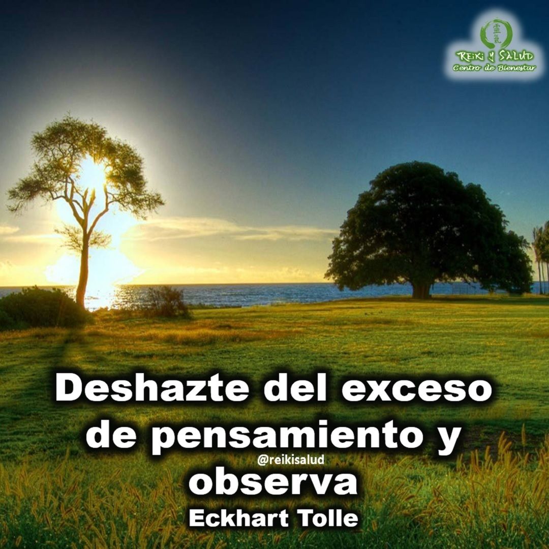 Deshazte del exceso de pensamiento y observa.No resuelves los problemas pensando; pensando los creas. La solución siempre aparece cuando sales del pensamiento, accedes a la quietud y estás absolutamente presente, aunque sea por un instante. Entonces, poco después, cuando el pensamiento vuelve, experimentas una comprensión creativa que antes no estaba allí.Deshazte del exceso de pensamiento y observa cómo todo cambia. Tus relaciones cambian porque no exiges que la otra persona haga algo por ti para potenciar tu sentido del yo. No te comparas con otros, ni tratas de ser más que otros para fortalecer tu sensación de identidad.Permite que cada cual sea como es. No necesitas cambiar a nadie; no te hace falta que nadie se comporte de otra manera para que tú puedas ser feliz.~Eckhart Tolle️ Feliz viaje de auto descubrimiento y despertar.Con toda la certeza que, si lo CREES, lo CREAS, compartimos desde Casa Reiki y Salud, un abrazo de luz, con la confianza de que Dios está con nosotros y somos uno con la conciencia universal.Casa Reiki y Salud, una caricia para el alma, ampliando el circulo de luz, promoviendo una vida de felicidad y bienestar.Gracias, gracias, gracias, Gassho, @dinopierini️ Comparte esta publicación con quien te vino a la mente cuando la leíste., Gracias, gracias gracias🌐 Página WEB: www.gReiki.com#despertar #reikimaracaibo #reikizulia #reikivenezuela #reikisalud #totalcoherencia #reikisalud #smile #bienestar #reiki