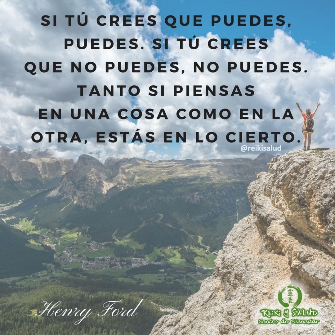 Si tú creed que puedes, PUEDES. Si tú creed que NO puedes, NO PUEDES. Tanto si piensas en una cosa como en la otra, estás en lo cierto.¿ Qué pensamiento Vinieron a ti, Cuando Leíste está declaración?Feliz Viaje de autodescubrimiento.️ ¡Feliz viaje de autodescrubrimiento!Con toda la certeza que, si lo CREES, lo CREAS, compartimos desde Casa Reiki y Salud, un abrazo de luz, con la confianza de que Dios está con nosotros y somos uno con la conciencia universal, y recuerda: ¡a sonreír, agradecer y abrazar tu vida!Casa Reiki y Salud, una caricia para el alma, ampliando el circulo de luz, promoviendo una vida de felicidad y bienestar.Gracias, gracias, gracias, un gran abrazo de luz, Namaste, @DinoPieriniSi te gusta la publicación Compártela, Comenta, Gracias, gracias gracias🌍Página WEB: www.gReiki.com#amor #felicidad #abundancia #meditacion #vida #paz #gratitud #bienestar #inspiracion #louisehay #reiki #reikiusui #gendaireiki #coherenciacardiaca #coherenciacerebrocorazon #reikimaracaibo #reikizulia #reikivenezuela