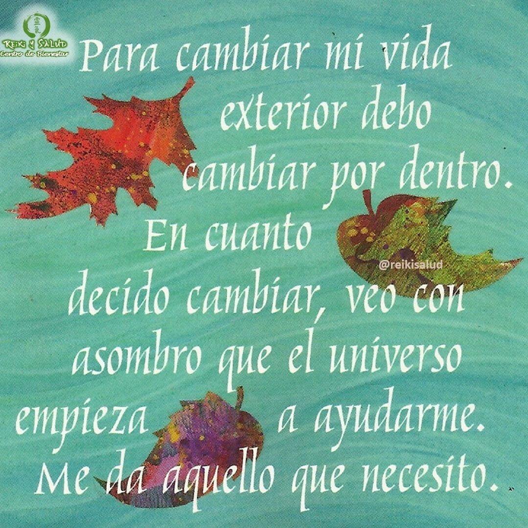 Para cambiar mi vida exterior debo cambiar por dentro. En cuanto decido cambiar, veo con asombro que el universo empieza a ayudarme. Me da aquello que necesito.¿Que piensas de esta declaración?Feliz viaje de descubrimientoCon toda la certeza que, si lo CREES, lo CREAS, compartimos desde Casa Reiki y Salud, un abrazo de luz, con la confianza de que Dios está con nosotros y somos uno con la conciencia universal, y recuerda: ¡a sonreír, agradecer y abrazar tu vida!Gracias, gracias, gracias, un gran abrazo de luz, Namaste, @DinoPieriniSi te gusta la publicación Compártela, Comenta, Gracias, gracias gracias🌐Página WEB: www.gReiki.com#felicidad #abundancia #meditacion #vida #gratitud #reikimaracaibo #reikizulia #reikivenezuela #saludybienestar #reikisalud #reiki @reikisalud #louisehay