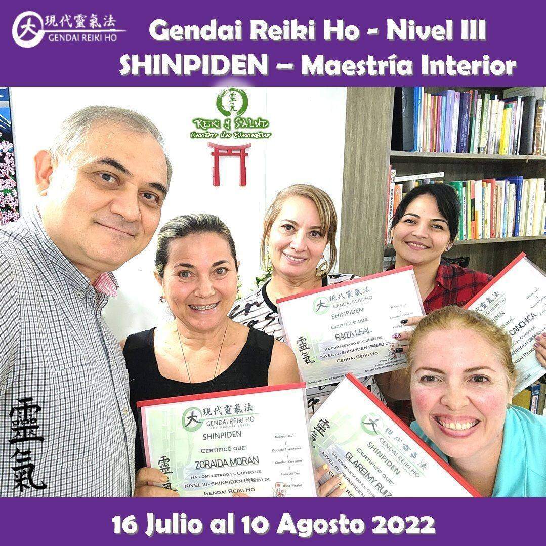 Agradecido y feliz, por el encuentro, experiencia, entrega, energía y sanación compartida en familia, durante el curso de Gendai Reiki Ho Nivel III (Shinpiden – Maestría Interior), dictado en el Casa Reiki y Salud, iniciado el 16 de Julio que para Raiza Leal, Glareimy Ruiz, Zoraida Moran y Vanessa Canchica, terminó el 10 de Agosto 2022. Fue un nuevo y especial encuentro de almas, que decidimos continuar este nuevo viaje de despertar, lleno de energía y alegría; confiando en la luz de Reiki.Una Maestría Interior implica que comprendemos y que hemos desarrollado un buen dominio de nuestras facultades creativas, tomando responsabilidad sobre nuestras debilidades, reforzando la búsqueda y desarrollo consciente de nuestra misión de vida; y practicando con compromiso las técnica de Reiki Ho, para expandir nuestra consciencia, fortaleciendo nuestra conexión con nuestra esencia, purificando continuamente nuestro ser, de manera de vivir una vida en abundancia, vitalidad, salud y serenidad. Comparto las fotos del encuentro de iniciación/sintonización y práctica realizado en Casa Reiki y Salud, gracias gracias gracias️Gracias a todos ustedes por el compartir, entrega, alegría y experiencia, durante estas semanas de crecimiento y autodescubrimiento para todos. Un abrazo de luz y gasshoCasa Reiki y Salud, comparte las técnicas de la Gendai Reiki Healing Association de Japón, con el respaldo internacional de la Gendai Reiki Network. Cursos dictados por Dino Pierini (@DinoPierini), Shihan de la escuela Gendai Reiki Ho desde el año 2008 y miembro de la Gendai Reiki Healing Association en JapónAún estas a tiempo de incorporarte al último ciclo del 2022. Te invito a empoderándote de tu energía de salud y promover tu bienestar y alcanzar la paz y plenitud.️ Casa Reiki y Salud, una caricia para el alma, ampliando el circulo de luz, promoviendo una vida de salud y felicidadGracias, Gracias, Gracias, Gassho, @dinopierini#cursosmaracaibo #reiki #reikimaracaibo #reikivenezuela #gendaireikiho #shoden #reikiusui #paz #gratitud #reikisalud #shinpiden