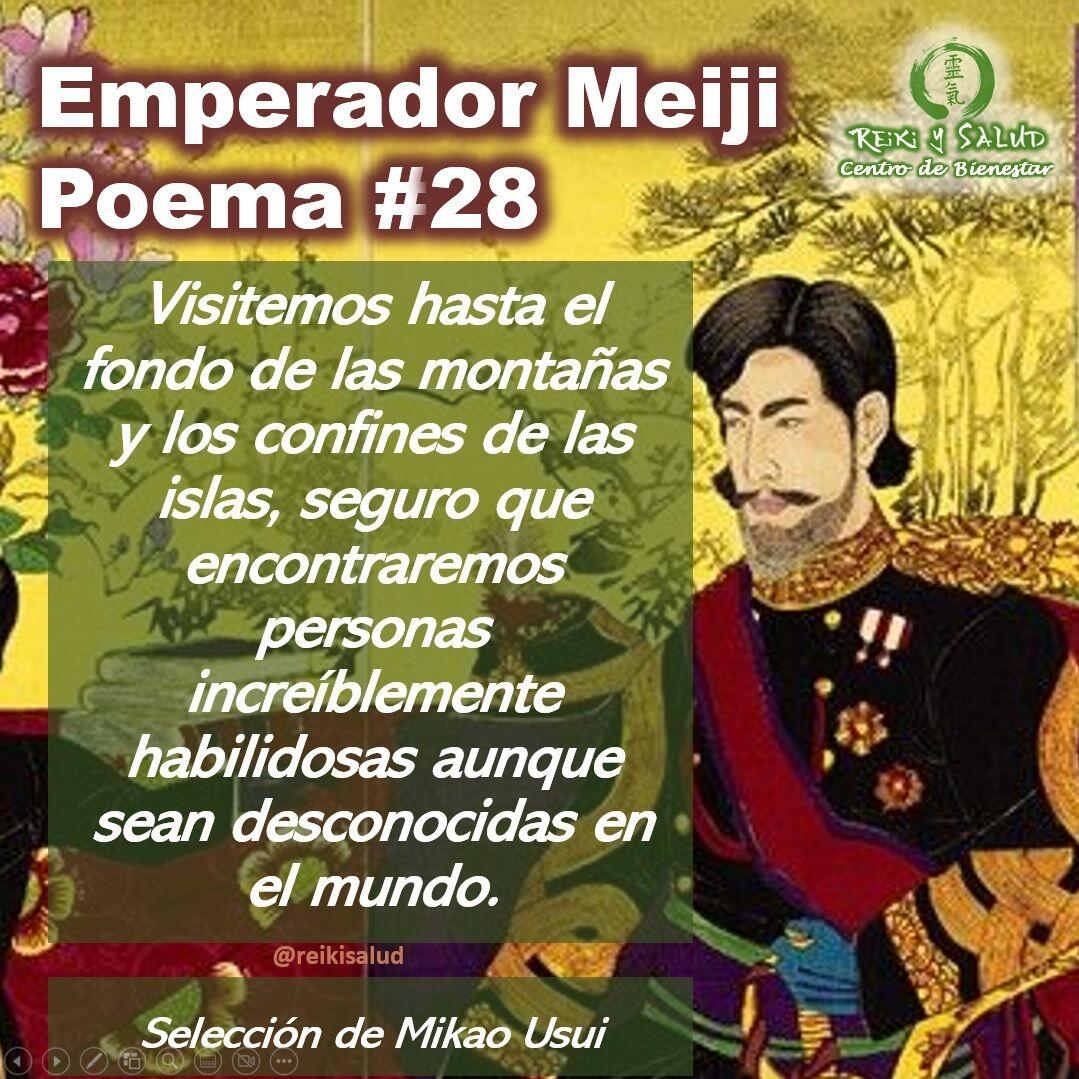 Compañeros de viaje, un gran abrazo de luz. Esta semana comparto con ustedes el poema No 27, del emperador Meiji, de la selección del sensei Mikao Usui y que fué incorporo al sistema Usui Reiki Ryoho.Es importante mencionar que la traducción en Español es una interpretación desde el idioma original (Japonés), lo que dificulta mantener las reglas gramaticales y pausas del idioma original.Que lo disfruten:𝑱𝒂𝒑𝒐𝒏é𝒔:器には　したがひながらいはがねも　とほすは水の　ちからなりけれUtsuwa nihaShitagai nagara iwaganemoTosuha mizuno chikara narikere𝑬𝒔𝒑𝒂ñ𝒐𝒍:Visitemos hasta el fondo de las montañas y los confines de las islas, seguro que encontraremos personas increíblemente habilidosas aunque sean desconocidas en el mundo.𝑼𝒏𝒂 𝑰𝒏𝒕𝒆𝒓𝒑𝒓𝒆𝒕𝒂𝒄𝒊ó𝒏:A veces, cuando voy a aldeas casi despobladas en las montañas, o a islas remotas, me sorprendo al encontrar todavía personas que se siguen manteniendo fieles a sus tradiciones y que poseen habilidades poco comunes. No intentan darse a conocer, ni hacen alarde de sus habilidades, sino que disfrutan de ellas en silencio. Siento que el hecho de que no tengan sucesores y que, como consecuencia, estos oficios acaben por desaparecer, es una gran pérdida para la sociedad. Lo que me gustaría es encontrar a este tipo de personas tan valiosas en cada rincón de Japón.Te invitamos a leerlo, leer la interpretación propuesta y sacar ademas tus propias reflexiones o interpretación.Una bella reflexión que los invito hacer desde la paz.️ Feliz viaje de auto descubrimiento y despertarSi te gusta la publicación Compártela, Etiqueta a Otros, Gracias, gracias gracias⁣Casa Reiki y Salud, una caricia para el alma, ampliando el circulo de luz, promoviendo una vida de salud y felicidad.Gracias, gracias, gracias, Námaste, @dinopieriniSi te interesa leer otros poemas te invito a visitar🌐 WEB: www.gReiki.com#gratitud #consciencia #inspiracion reikimaracaibo #reikizulia #reikivenezuela #reikisalud #emperadormeiji #poemasreiki #poemasmeiji #poemasemperadormeiji