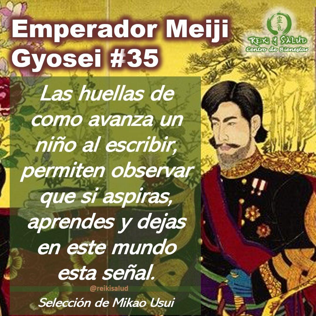 Compañeros de viaje, un gran abrazo de luz. Esta semana comparto el 𝗚𝘆𝗼𝘀𝗲𝗶, 𝗣𝗼𝗲𝘀í𝗮 𝗱𝗲𝗹 𝗘𝗺𝗽𝗲𝗿𝗮𝗱𝗼𝗿 𝗱𝗲 𝗠𝗲𝗶𝗷𝗶 𝗡𝗼 𝟯𝟓, que sensei 𝗠𝗶𝗸𝗮𝗼 𝗨𝘀𝘂𝗶 incorporo al sistema 𝗨𝘀𝘂𝗶 𝗥𝗲𝗶𝗸𝗶 𝗥𝘆𝗼𝗵𝗼. Que lo disfruten:Es importante mencionar que la traducción en Español es una interpretación desde el idioma original (Japonés), lo que dificulta mantener las reglas gramaticales y pausas del idioma original.Que lo disfruten:𝑬𝒔𝒑𝒂ñ𝒐𝒍:Las huellas de como avanza un niño al escribir, permiten observar que si aspiras, aprendes y dejas en este mundo esta señal.𝑱𝒂𝒑𝒐𝒏é𝒔:幼児がもの書く跡をみても知れ習へばならふ　しるしある世をOsanago gaMonokaku atowo mitemo sireNaraeba narau sirusi aruyowo𝑼𝒏𝒂 𝑰𝒏𝒕𝒆𝒓𝒑𝒓𝒆𝒕𝒂𝒄𝒊ó𝒏:Un niño pequeño intenta escribir su nombre a lápiz. Debería acordarse, pero, a la mitad, no recuerda como seguir y le pregunta a su hermano. Cuando termina, se lo enseña a su madre. Ella le felicita por lo bien que lo ha hecho, aunque sabe que las letras del niño no se entiende todavía; sin embargo, a medida que lo repita, irá mejorando. Esto es lo que les ocurre a los niños pequeños. Asimismo, si haces todo lo posible por tu propósito, puedes progresar en cualquier cosa.Te invitamos a leerlo, leer la interpretación propuesta y sacar ademas tus propias reflexiones o interpretación.Una bella reflexión que los invito hacer desde la paz.️ Feliz viaje de auto descubrimiento y despertarSi te gusta la publicación Compártela, Etiqueta a Otros, Gracias, gracias gracias⁣Casa Reiki y Salud, una caricia para el alma, ampliando el circulo de luz, promoviendo una vida de salud y felicidad.Gracias, gracias, gracias, Námaste, @dinopieriniSi te interesa leer otros poemas te invito a visitar🌐 WEB: www.gReiki.com#gratitud #consciencia #inspiracion reikimaracaibo #reikizulia #reikivenezuela #reikisalud #emperadormeiji #poemasreiki #poemasmeiji #poemasemperadormeiji #gyoseimeiji