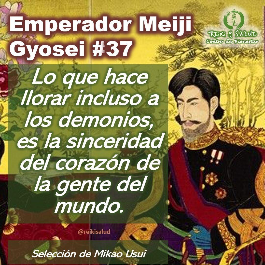 Compañeros de viaje, un gran abrazo de luz. Esta semana comparto el 𝗚𝘆𝗼𝘀𝗲𝗶, 𝗣𝗼𝗲𝘀í𝗮 𝗱𝗲𝗹 𝗘𝗺𝗽𝗲𝗿𝗮𝗱𝗼𝗿 𝗱𝗲 𝗠𝗲𝗶𝗷𝗶 𝗡𝗼 𝟯𝟳, que sensei 𝗠𝗶𝗸𝗮𝗼 𝗨𝘀𝘂𝗶 incorporo al sistema 𝗨𝘀𝘂𝗶 𝗥𝗲𝗶𝗸𝗶 𝗥𝘆𝗼𝗵𝗼. Que lo disfruten:Es importante mencionar que la traducción en español es una interpretación desde el idioma original (Japonés), lo que dificulta mantener las reglas gramaticales y pausas del idioma original.Que lo disfruten:𝑬𝒔𝒑𝒂ñ𝒐𝒍:Lo que hace llorar incluso a los demonios, es la sinceridad del corazón de la gente del mundo.𝑱𝒂𝒑𝒐𝒏é𝒔:鬼神もなかするものは世の中の人のこころの　まことなりけりOnigami moNakasuru monoha yononakanoHitono kokorono makoto narikeri𝑼𝒏𝒂 𝑰𝒏𝒕𝒆𝒓𝒑𝒓𝒆𝒕𝒂𝒄𝒊ó𝒏:Incluso los demonios que se consideran agresivos y aterradores son impotentes ante la razón. Un refrán dice que, si lo que haces, lo haces a toda costa, hasta los demonios huyen (si crees que es correcto y lo haces con convicción, los demonios no te lo impedirán). Lo que hace que un demonio derrame lágrimas involuntariamente de emoción es un acto que emana del verdadero corazón de un ser humano.Te invitamos a leerlo, leer la interpretación propuesta y sacar además tus propias reflexiones o interpretación.Una bella reflexión que los invito hacer desde la paz.️ Feliz viaje de auto descubrimiento y despertarSi te gusta la publicación Compártela, Etiqueta a Otros, Gracias, gracias gracias⁣Casa Reiki y Salud, una caricia para el alma, ampliando el circulo de luz, promoviendo una vida de salud y felicidad.Gracias, gracias, gracias, Námaste, @dinopieriniSi te interesa leer otros poemas te invito a visitar🌐 WEB: www.gReiki.com#gratitud #consciencia #inspiracion reikimaracaibo #reikizulia #reikivenezuela #reikisalud #emperadormeiji #poemasreiki #poemasmeiji #poemasemperadormeiji #gyoseimeiji