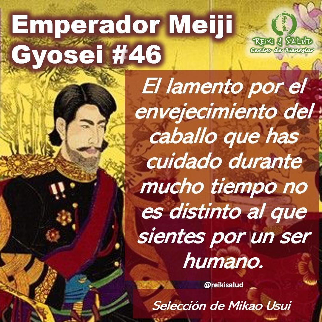 Compañeros de viaje, un gran abrazo de luz. Esta semana comparto el 𝗚𝘆𝗼𝘀𝗲𝗶, 𝗣𝗼𝗲𝘀í𝗮 𝗱𝗲𝗹 𝗘𝗺𝗽𝗲𝗿𝗮𝗱𝗼𝗿 𝗱𝗲 𝗠𝗲𝗶𝗷𝗶 𝗡𝗼 46, que sensei 𝗠𝗶𝗸𝗮𝗼 𝗨𝘀𝘂𝗶 incorporo al sistema 𝗨𝘀𝘂𝗶 𝗥𝗲𝗶𝗸𝗶 𝗥𝘆𝗼𝗵𝗼. Que lo disfruten:Es importante mencionar que la traducción en español es una interpretación desde el idioma original (Japonés), lo que dificulta mantener las reglas gramaticales y pausas del idioma original.Que lo disfruten:𝑬𝒔𝒑𝒂ñ𝒐𝒍:El lamento por el envejecimiento del caballo que has cuidado durante mucho tiempo no es distinto al que sientes por un ser humano.𝑱𝒂𝒑𝒐𝒏é𝒔:久しくもわが飼ふ駒の老いゆくを惜しむは人に　かはらざりけりHisashikumoWaga kau komano oiyukuwoOshimuha hitoni kawara zarikeri𝑼𝒏𝒂 𝑰𝒏𝒕𝒆𝒓𝒑𝒓𝒆𝒕𝒂𝒄𝒊ó𝒏:El caballo que he criado desde su nacimiento se ha hecho muy viejo. Corríamos juntos cuando era potro, disfrutábamos de la equitación cuando era joven e incluso caminábamos juntos tirando del carro. Ahora sólo me mira lánguidamente. Aunque es un caballo, el sentimiento no se diferencia al del resto de miembros de la familia. Sólo rezamos para que viva mucho y bien.Te invitamos a leerlo, leer la interpretación propuesta y sacar además tus propias reflexiones o interpretación.Una bella reflexión que los invito hacer desde la paz.️ Feliz viaje de auto descubrimiento y despertarSi te gusta la publicación Compártela, Etiqueta a Otros, Gracias, gracias gracias⁣Casa Reiki y Salud, una caricia para el alma, ampliando el circulo de luz, promoviendo una vida de salud y felicidad.Gracias, gracias, gracias, Námaste, @dinopieriniSi te interesa leer otros poemas te invito a visitar🌐 WEB: www.gReiki.com#gratitud #consciencia #inspiracion reikimaracaibo #reikizulia #reikivenezuela #reikisalud #emperadormeiji #poemasreiki #poemasmeiji #poemasemperadormeiji #gyoseimeiji