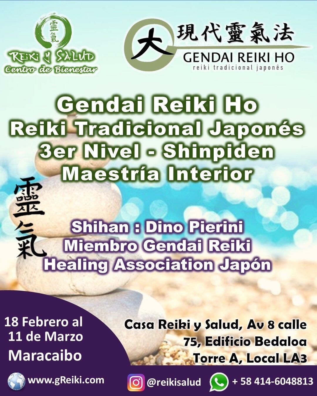 Con alegría quiero invitarte a seguir el camino, empoderándote aún mas de tu energía de salud y promover tu bienestar, a través del curso Gendai Reiki Ho nivel III, Shinpiden - Maestría Interior [Expansión y Trascendencia - Nivel III] de la escuela tradicional japonesa Gendai Reiki Ho, en Casa Reiki y Salud, que se inicia el 18 de Febrero, ampliando el círculo de luz, dando a conocer esta fórmula para vivir una vida de salud y felicidad. PRESENCIAL Y SEMIPRESENCIAL.Este nivel tiene una importancia única en el desarrollo personal, se lo llama “Maestría Personal o Interna”. Se completa el aprendizaje de las técnicas de sanación y expansión de la conciencia que conforman el Sistema que se comparte en Japón. El nivel Shinpiden es una experiencia muy personal, que regocija el alma.️En este nivel, se incorpora un último símbolo, para aprender a resonar con Reiki en todo momento y desarrollar mejor la capacidad de conectarnos con la energía de la Alta Vibración, de la luz más pura del universo.Adicionalmente se comparten nuevas técnicas para meditar, proyectando salud y bienestar a nuestro alrededor. Se produce una expansión interior muy gratificante y amorosa con la práctica asidua de las técnicas, combinando todo lo aprendido hasta ahora, sin embargo, este nivel es el más significativo a nivel espiritual.Una Maestría Personal implica que comprendemos y que hemos desarrollado un gran dominio de nuestras facultades creativas, tomando responsabilidad sobre nuestras debilidades, reforzando la búsqueda y desarrollo consciente de nuestra misión de vida; y practicando con compromiso las técnica de Reiki Ho, para expandir nuestra consciencia, fortaleciendo nuestra conexión con nuestra esencia, viviendo en bienestar, abundancia, vitalidad, salud y serenidad.Al completar el curso e iniciaciones/sintonizaciones presenciales, se entrega certificado y manuales impresos, con respaldo INTERNACIONAL, avalado por la Gendai Reiki Network en Japón. Inversión: 70 US (Incluye manual impreso)Gracias, Gracias, Gracias, un abrazo de luz, Gassho, @DinoPierini#reiki #reikimaracaibo #reikivenezuela #gendaireikiho #reikiusui #reikisalud #shinpiden #maestria