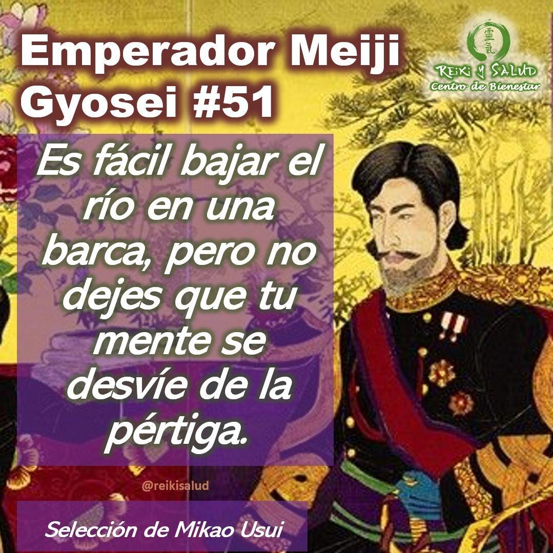 Compañeros de viaje, un gran abrazo de luz. Esta semana comparto el 𝗚𝘆𝗼𝘀𝗲𝗶, 𝗣𝗼𝗲𝘀í𝗮 𝗱𝗲𝗹 𝗘𝗺𝗽𝗲𝗿𝗮𝗱𝗼𝗿 𝗱𝗲 𝗠𝗲𝗶𝗷𝗶 𝗡𝗼 51, que sensei 𝗠𝗶𝗸𝗮𝗼 𝗨𝘀𝘂𝗶 incorporo al sistema 𝗨𝘀𝘂𝗶 𝗥𝗲𝗶𝗸𝗶 𝗥𝘆𝗼𝗵𝗼. Que lo disfruten:Es importante mencionar que la traducción en español es una interpretación desde el idioma original (Japonés), lo que dificulta mantener las reglas gramaticales y pausas del idioma original.Que lo disfruten:𝑬𝒔𝒑𝒂ñ𝒐𝒍:Es fácil bajar el río en una barca, pero no dejes que tu mente se desvíe de la pértiga.𝑱𝒂𝒑𝒐𝒏é𝒔:川舟のくだるはやすき世なりとて棹に心をゆるさざらなむKawafune noKudaruha yasuki yonaritote𝑼𝒏𝒂 𝑰𝒏𝒕𝒆𝒓𝒑𝒓𝒆𝒕𝒂𝒄𝒊ó𝒏:Es difícil dirigir una barca contra los rápidos, pero es fácil bajar el río con la corriente. Incluso en un río grande de corriente lenta, a veces uno puede tumbarse y disfrutar del cielo azul. En esos momentos, aunque estés tranquilo, no sueltes nunca la pértiga por si hubiera cambios repentinos de tiempo u obstáculos que aparezcan de improviso.Te invitamos a leerlo, leer la interpretación propuesta y sacar además tus propias reflexiones o interpretación.Una bella reflexión que los invito hacer desde la paz.️ Feliz viaje de auto descubrimiento y despertarSi te gusta la publicación Compártela, Etiqueta a Otros, Gracias, gracias gracias⁣Casa Reiki y Salud, una caricia para el alma, ampliando el circulo de luz, promoviendo una vida de salud y felicidad.Gracias, gracias, gracias, Námaste, @dinopieriniSi te interesa leer otros poemas te invito a visitar🌐 WEB: www.gReiki.com#gratitud #consciencia #inspiracion reikimaracaibo #reikizulia #reikivenezuela #reikisalud #emperadormeiji #poemasreiki #poemasmeiji #poemasemperadormeiji #gyoseimeiji