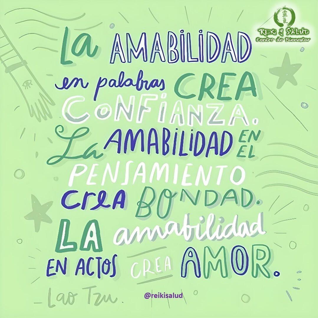 AMABILIDAD en palabras crea CONFIANZA. En pensamientos crea BONDAD, en actos crea AMOR.¿Qué pensamientos llegaron a ti, cuando leíste esta afirmación?️ Feliz viaje de auto descubrimiento y despertar. Casa Reiki y Salud, una caricia para el alma, ampliando el circulo de luz, promoviendo una vida de felicidad y bienestar.Gracias, gracias, gracias, Námaste, @dinopierini🌐 Página WEB: www.gReiki.com#despertar #reikimaracaibo #reikizulia #reikivenezuela #reikisalud #totalcoherencia #reikisalud #smile #bienestar #reiki