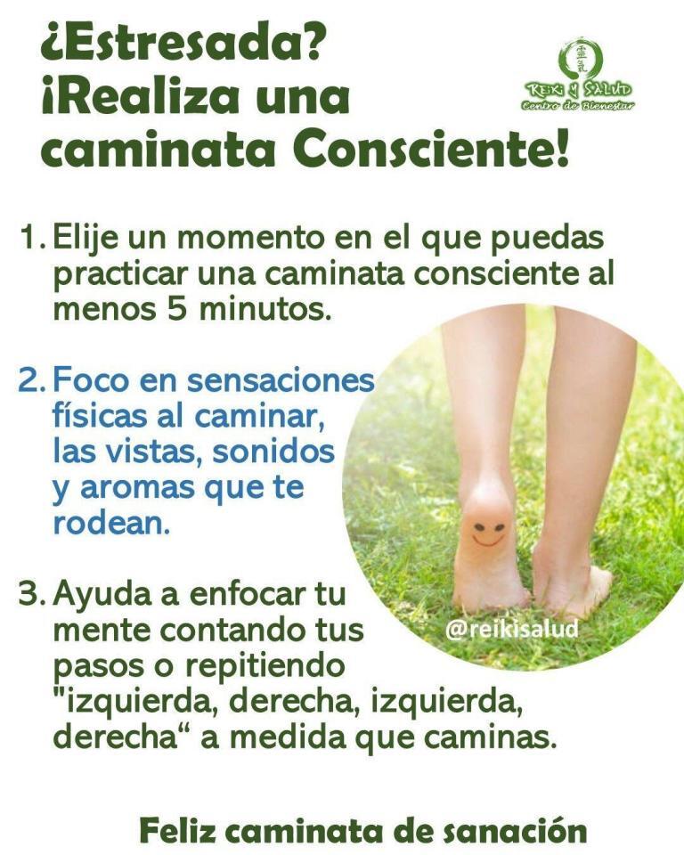 ¿Estresada(o), ¡Realiza una caminata consciente!. La caminata consciente es una forma de hacer que una…