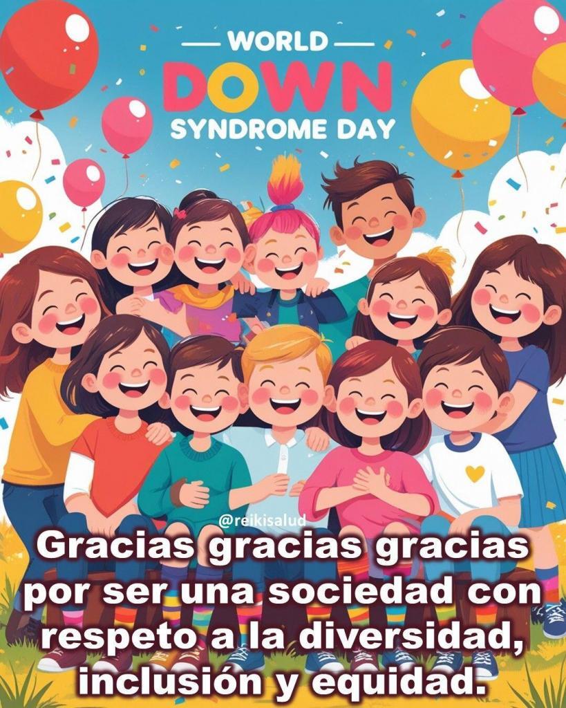 Gracias gracias gracias por ser una sociedad con respeto a la diversidad Hoy se celebra el día mundial de las personas con Síndrome de Down. Bendiciones hoy y siempre para estos angelitos en la tierra.