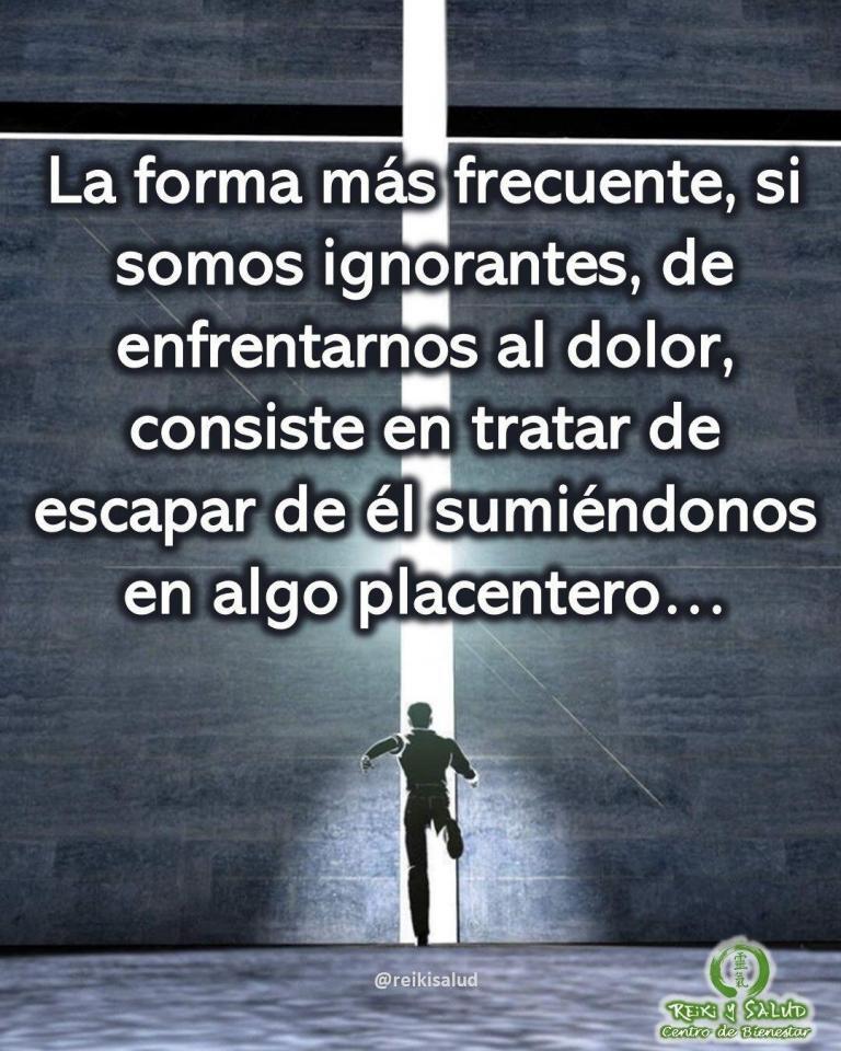 La forma más frecuente, si somos ignorantes, de enfrentarnos al dolor, consiste en tratar de…