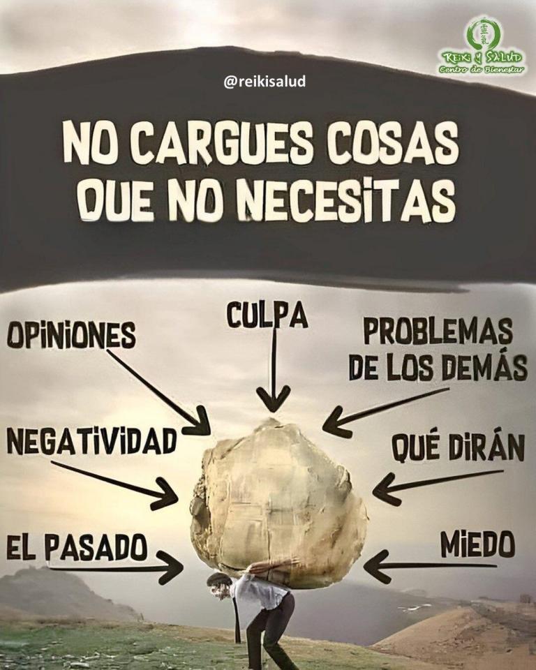 No cargues con cosas que no necesitas. Aprende a dejar ir todo aquello que te…