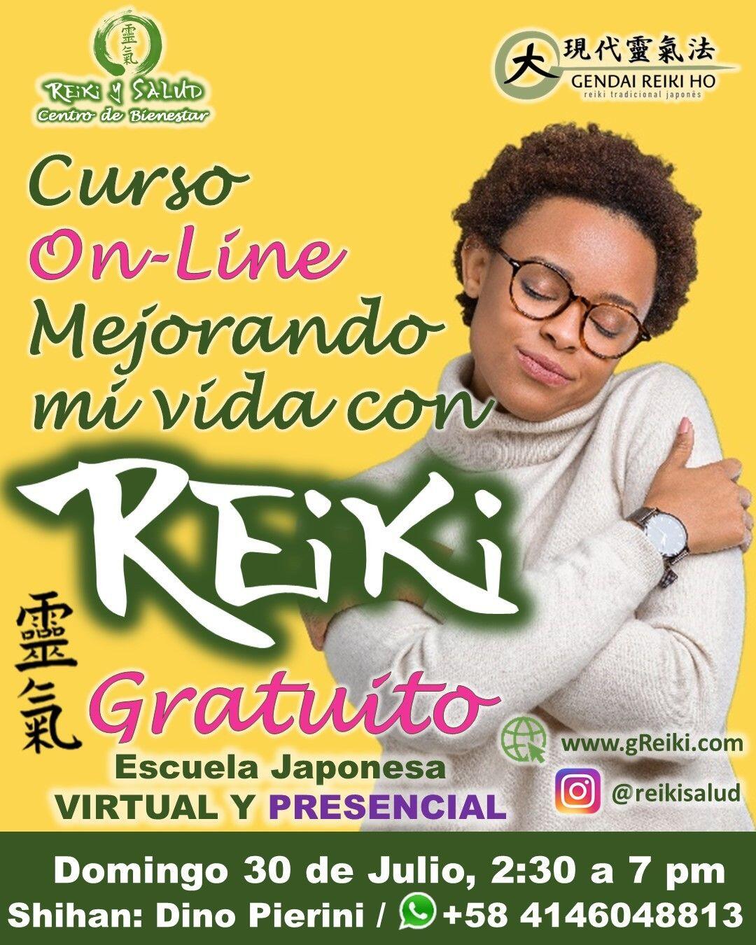 Curso gratuito On-Line,"Mejorando mi VIDA con Reiki", con el respaldo de Casa Reiki y Salud, y la escuela japonesa Gendai Reiki Ho, dando a conocer la fórmula japonesa para vivir una vida de paz, plenitud y bienestar, confirmado para el próximo DOMINGO 30 de Julio. Honrando los 101 años de Reiki y al sensei Mikao Usui y su legado, compartimos nuevamente este hermoso curso.🌞 Este curso es un compendio del curso de 1er Nivel, de la escuela Gendai Reiki Ho, que está enfocado en transmitir la esencia de Reiki Ho y el conocimiento de las prácticas de meditación y armonización japonesas, orientadas a alcanzar nuestro bienestar El conocimiento adquirido en el curso los habilitará para practicar la imposición de manos y las técnicas de respiración/armonización solo con ustedes mismos. El curso no incluye iniciaciones, ya que en la escuela japonesa Gendai Reiki Ho, las mismas deben ser realizadas de forma presencialSerá una jornada vivencial, donde aprenderás a: Entender a Reiki Ho, como una fórmula para vivir en armonía, con salud, abundancia y felicidad. Aprender y practicar las Técnicas tradicionales de autopurificación y autocrecimiento, que incluyen: Respiración Luminosa, Reactivación Celular, Ducha Reiki y otras. Aprender a integrar Reiki en nuestro día a día Cursos dictados por Dino Pierini (@DinoPierini), Shihan de la escuela Gendai Reiki Ho desde el año 2008 y miembro de la Gendai Reiki Healing Association en JapónDirigido a personas que quieran dar sus primeros pasos en el Reiki Ho. Reiki Ho, es la técnica en la que utilizamos la energía de Reiki (Energía vital Universal) para hacer que nuestras vidas estén llenas de paz, armonía, salud, abundancia y felicidadEl horario:DOMINGO 30 de Julio, de 2:30 pm a 7:00 pm (Hora Venezuela), VIRTUAL y PRESENCIAL EL curso es gratuito, sin embargo requiere que te registres. En nuestro perfil de Instagram encontraras el enlace de REGISTRO. CUPOS LIMITADOS. Si participas PRESENCIAL hay un aporte de 3US.Gracias, Gracias, Gracias, Námaste @dinopieriniwww.gReiki.com#reikivenezuela #reikimaracaibo @reikisalud #reikisalud #reiki #cursovenezuela