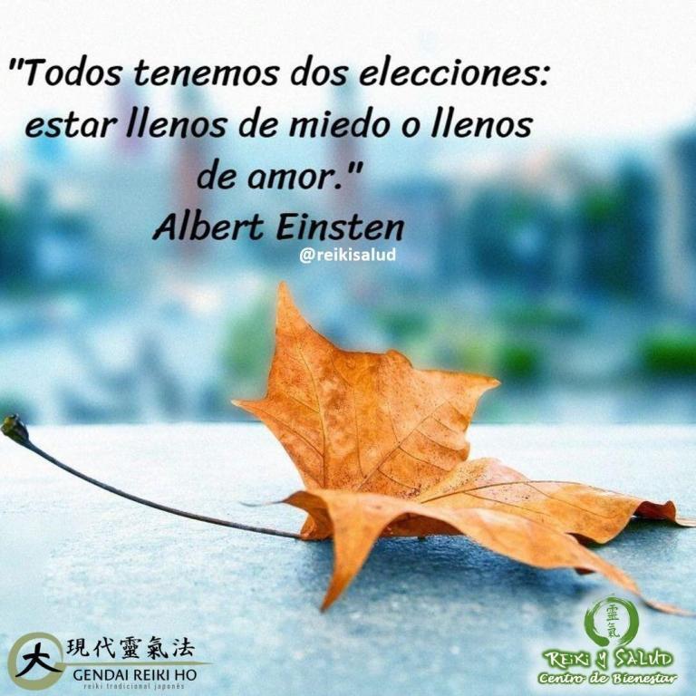 «Todos tenemos dos elecciones: estar llenos de miedo o llenos de amor», Albert Einsten.️ Paz,…