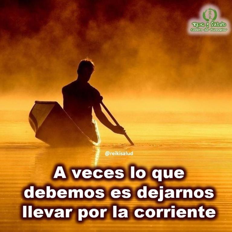 A veces lo que debemos es dejarnos llevar por la corriente. Dejar fluir. Así es.…