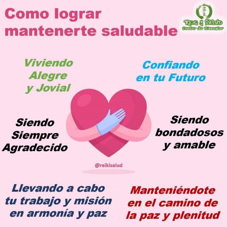 Como lograr mantenerte saludable. Viviendo los principios de Reiki.