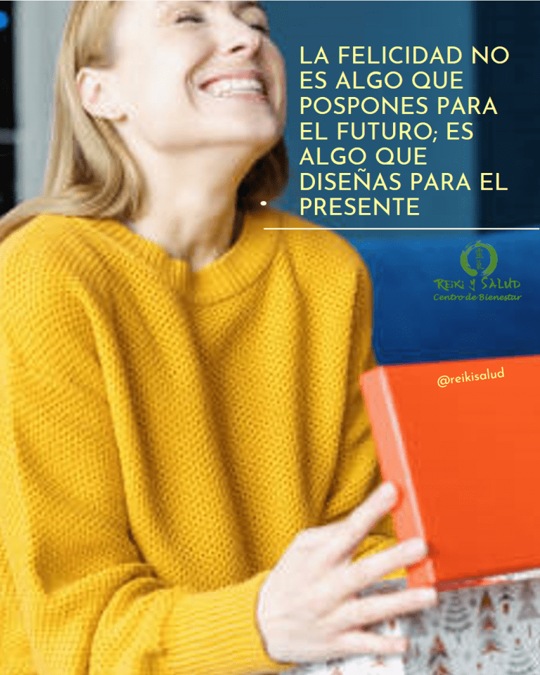 La felicidad no es algo que pospones para el futuro; es algo que diseñas para…