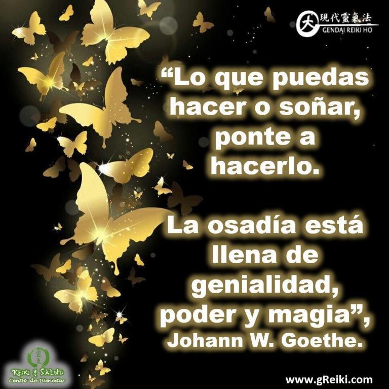 💎“Lo que puedas hacer o soñar, ponte a hacerlo. La osadía está llena de genialidad,…