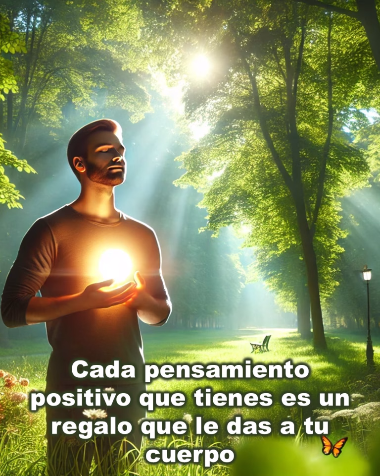 Cada pensamiento positivo que tienes es un regalo para tu cuerpo.