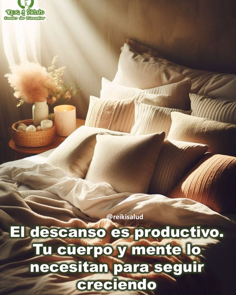 El descanso es productivo. Tu cuerpo y mente lo necesitan para seguir creciendo