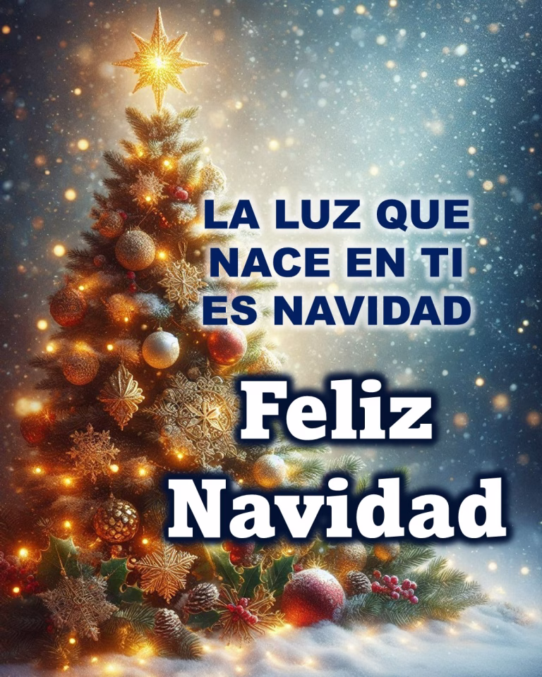 Feliz Navidad. La luz que nace en ti es Navidad.