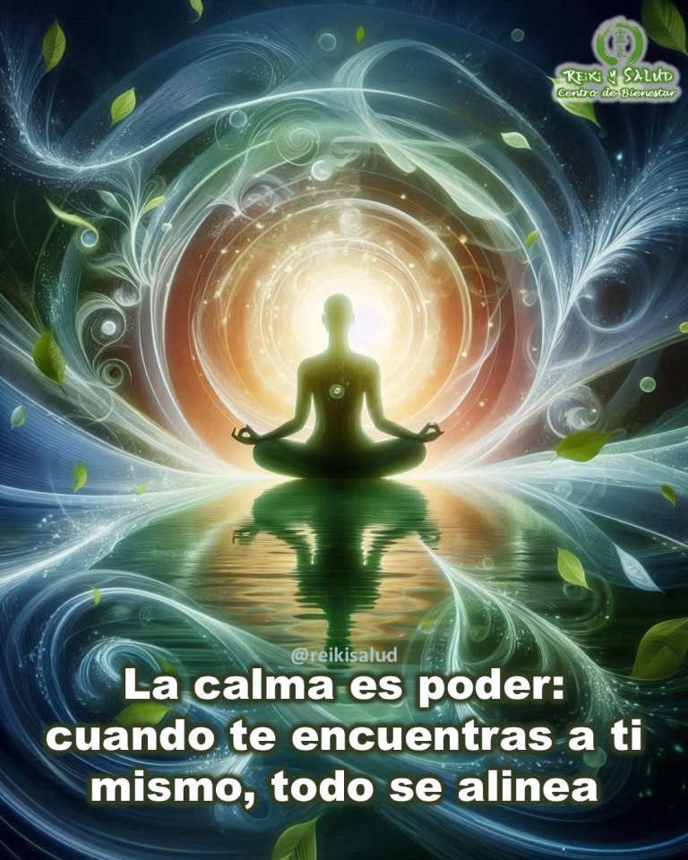 La calma es poder: cuando te encuentras a ti mismo, todo se alinea.