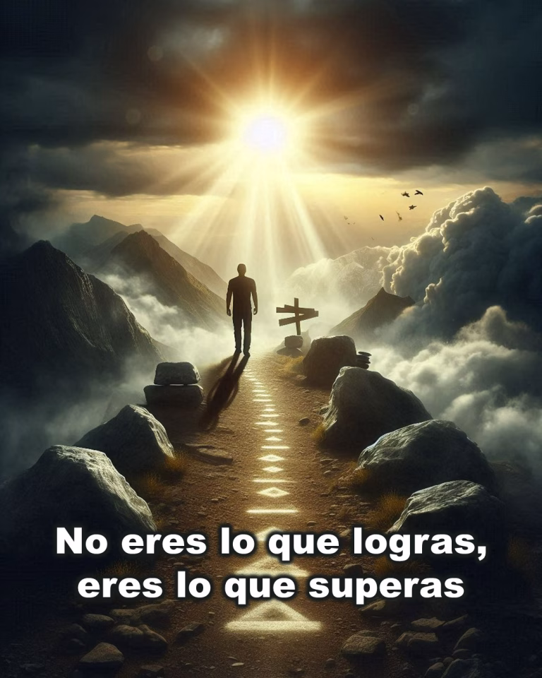 No eres lo que logras, eres lo que superas.