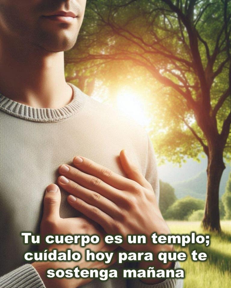 Tu cuerpo es un templo; cuídalo hoy para que te sostenga mañana.