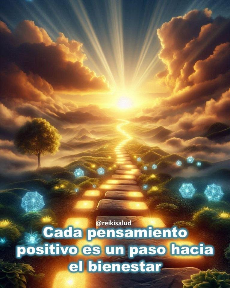 Cada pensamiento positivo es un paso hacia el bienestar.