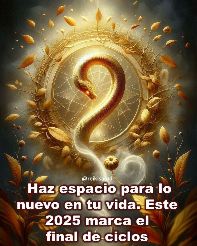 Haz espacio para lo nuevo en tu vida. Este 2025 marca el final de ciclos…
