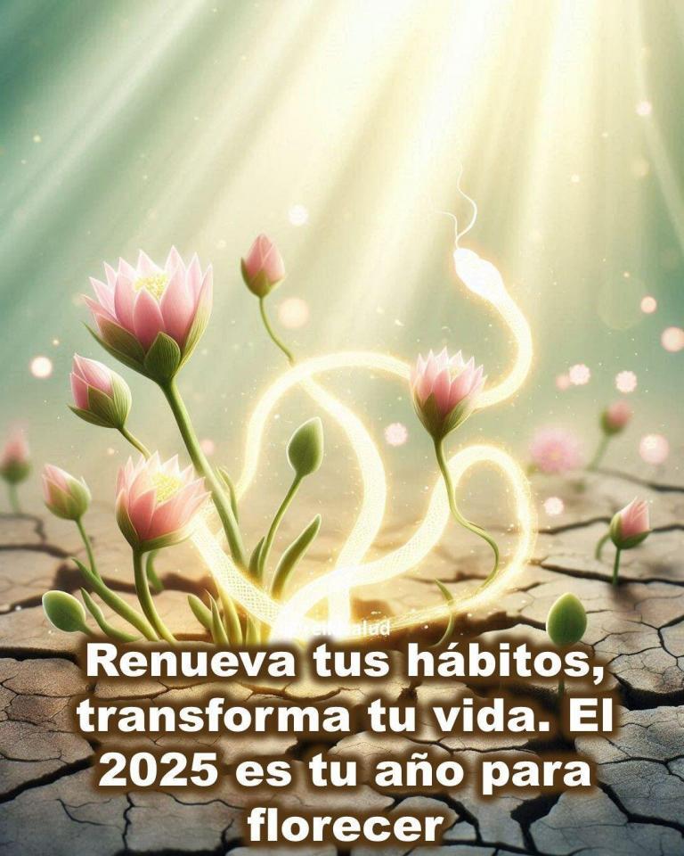 Renueva tus hábitos, transforma tu vida. El 2025 es tu año para florecer.