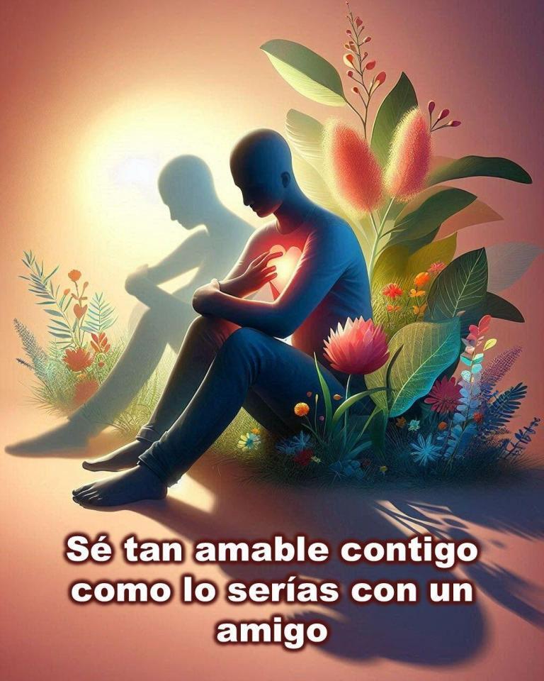 Sé tan amable contigo como lo serías con un amigo.