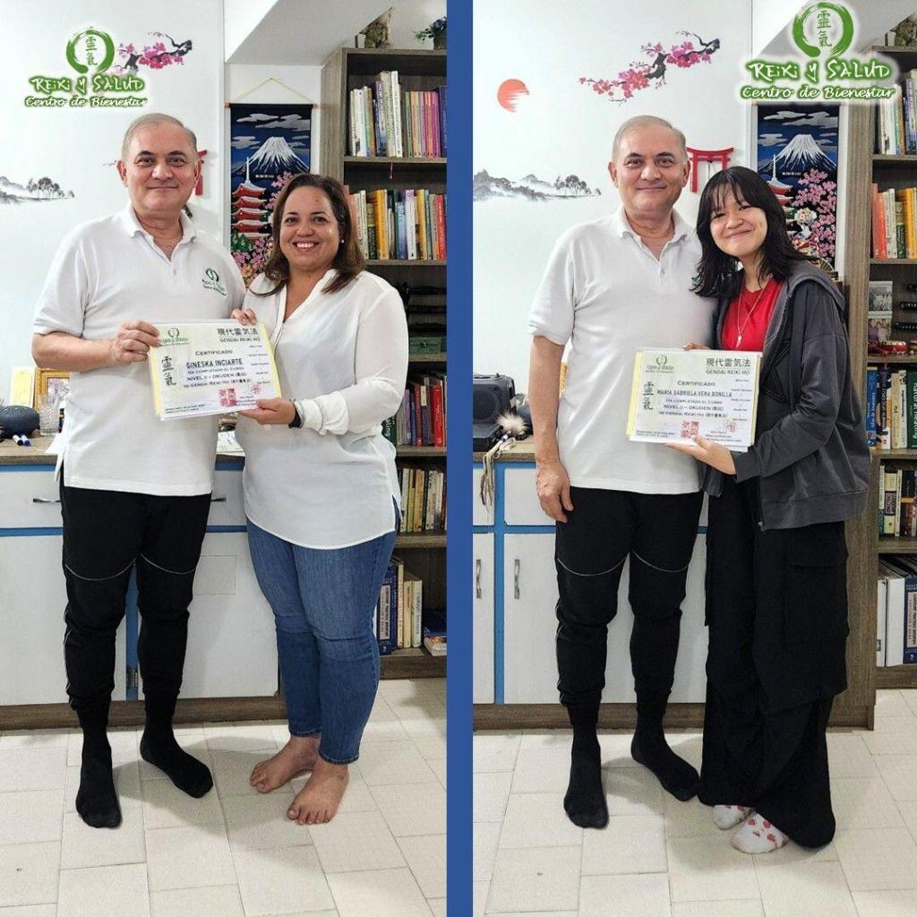 Okuden Abril 2025 No 3 Hoy celebro la consolidación de tres (3) practicantes de Gendai Reiki Ho, al finalizar el Nivel II (Okuden – La Consolidación) dictado en el Casa Reiki y Salud.