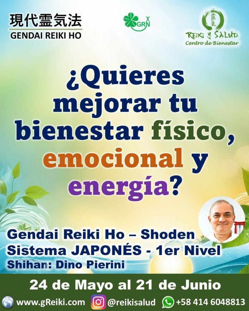 Shoden 24 Mayo 2025  ¿Quieres mejorar tu bienestar físico, emocional y energía?