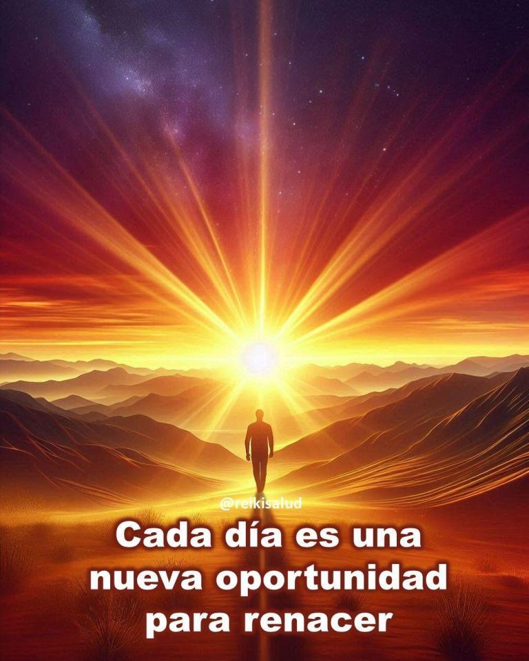 Cada día es una nueva oportunidad para renacer.