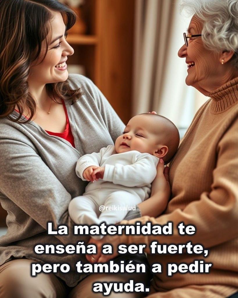 La maternidad te ensena a ser fuerte pero tambien La maternidad te enseña a ser fuerte, pero también a pedir ayuda.