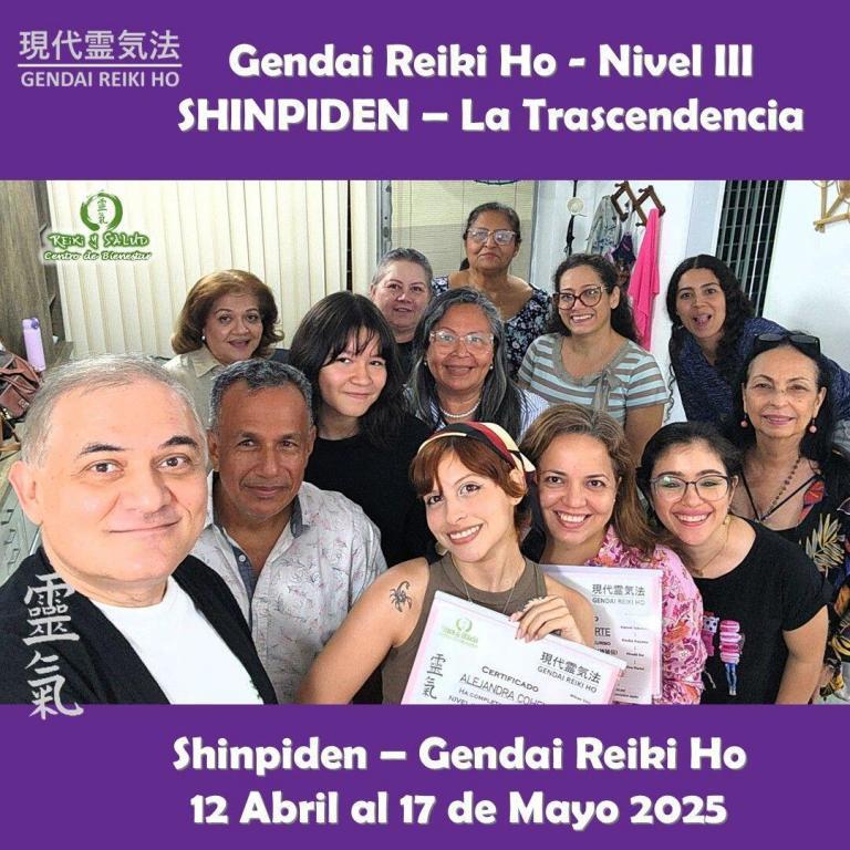 Hoy Celebro cuatro (4) nuevos Certificados en Shinpiden (3er Nivel) de Gendai Reiki Ho