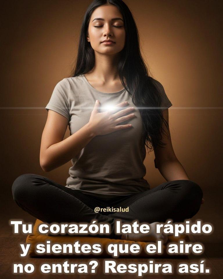 ¿Tu corazón late rápido y sientes que el aire no entra? Respira así
